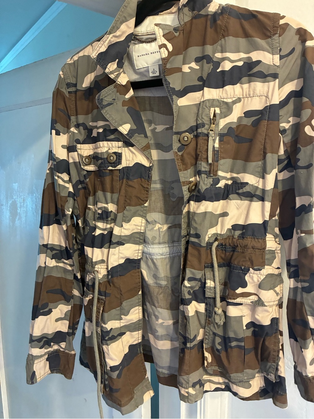 Banana Republic women’s Camouflage Military Field Jacket - Brown/Green/Beige